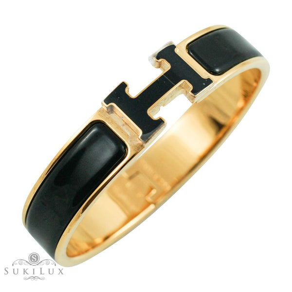 Hermes Clic Clac H Narrow Bracelet (SHF-21222) – LuxeDH