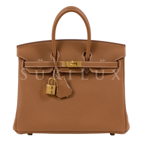 Hermes Birkin 25 Orange Doblis/Suede Ghw, Luxury, Bags & Wallets