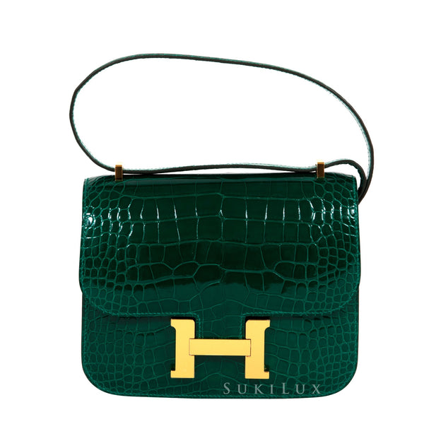 Hermes Constance Mini Green Vert d'eau Crocodile Leather Handbag (OEXZX) 144020004171 Do
