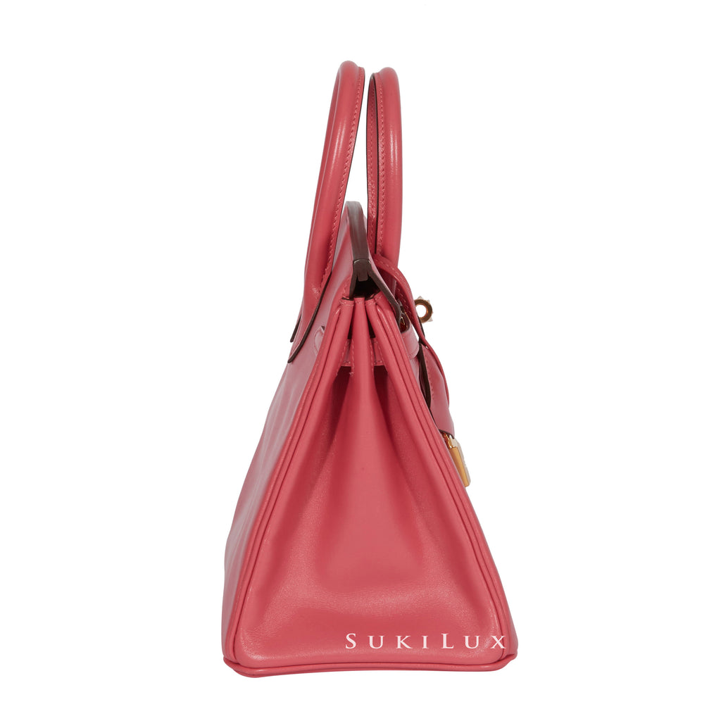 Hermes Rose Sakura 3Q Pink Swift Palladium Hardware Birkin 25 Handbag Bag