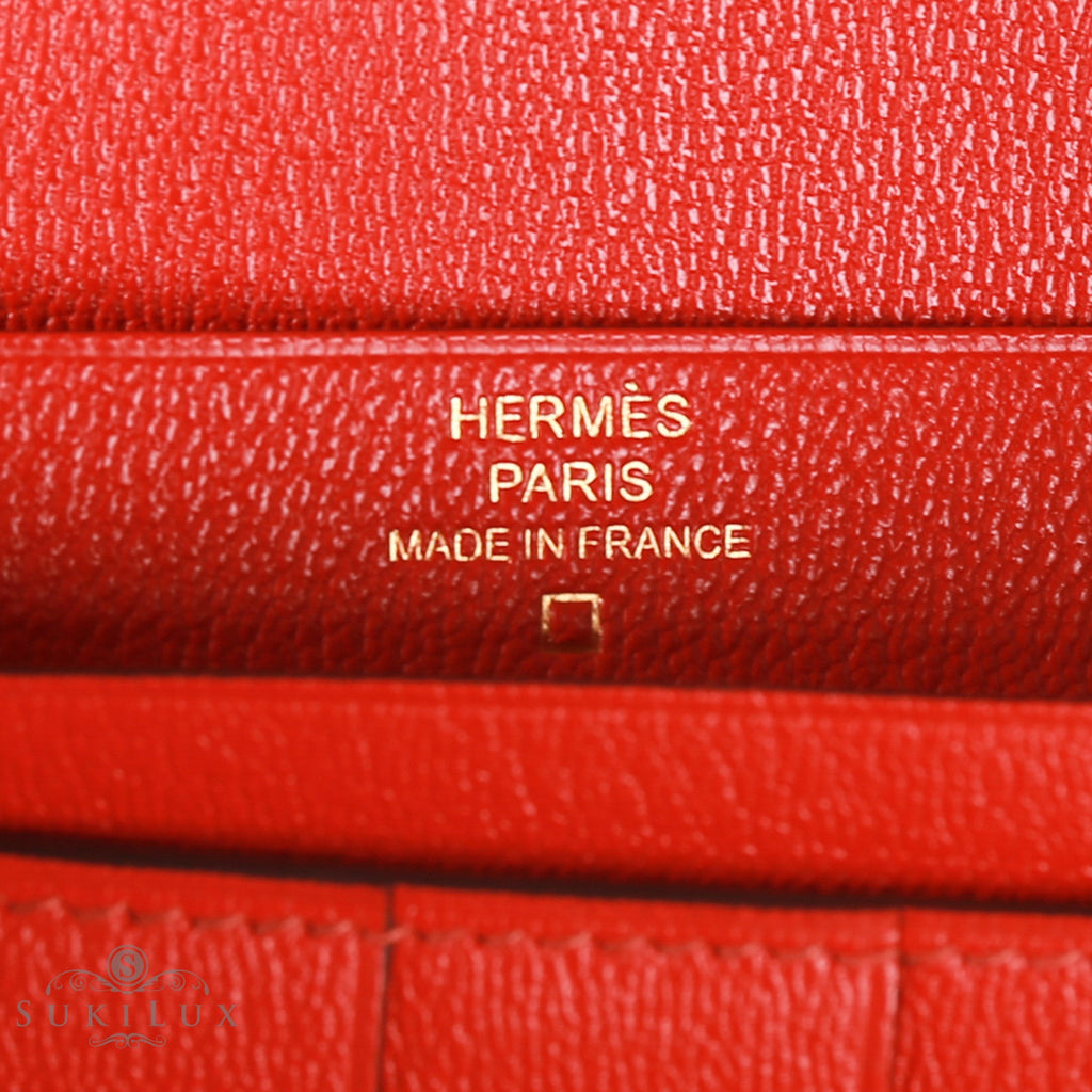 Hermes H Shiny Alligator Bearn Long Wallet Crocodile Brand New Authentic