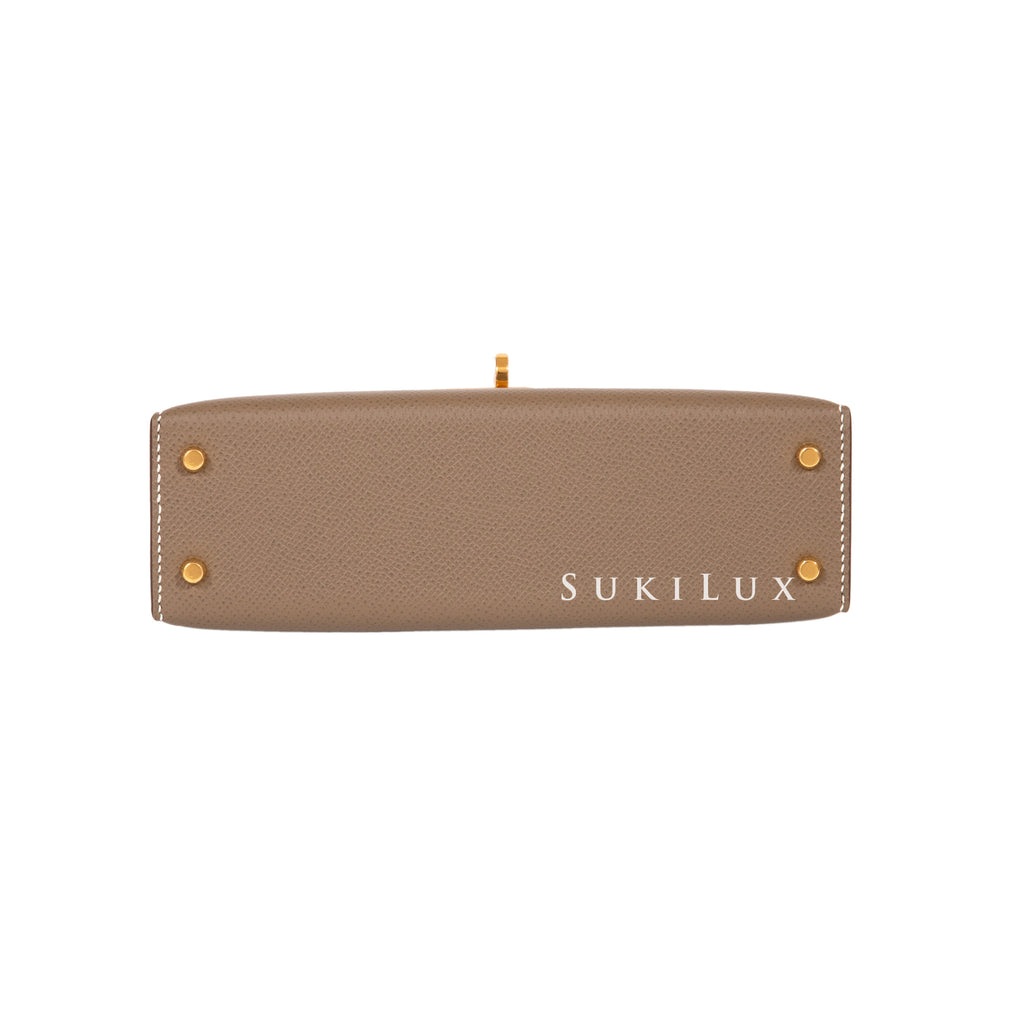 Hermès MiniKelly II Bleu Electric Veau Epsom Leather Gold Hardware – SukiLux