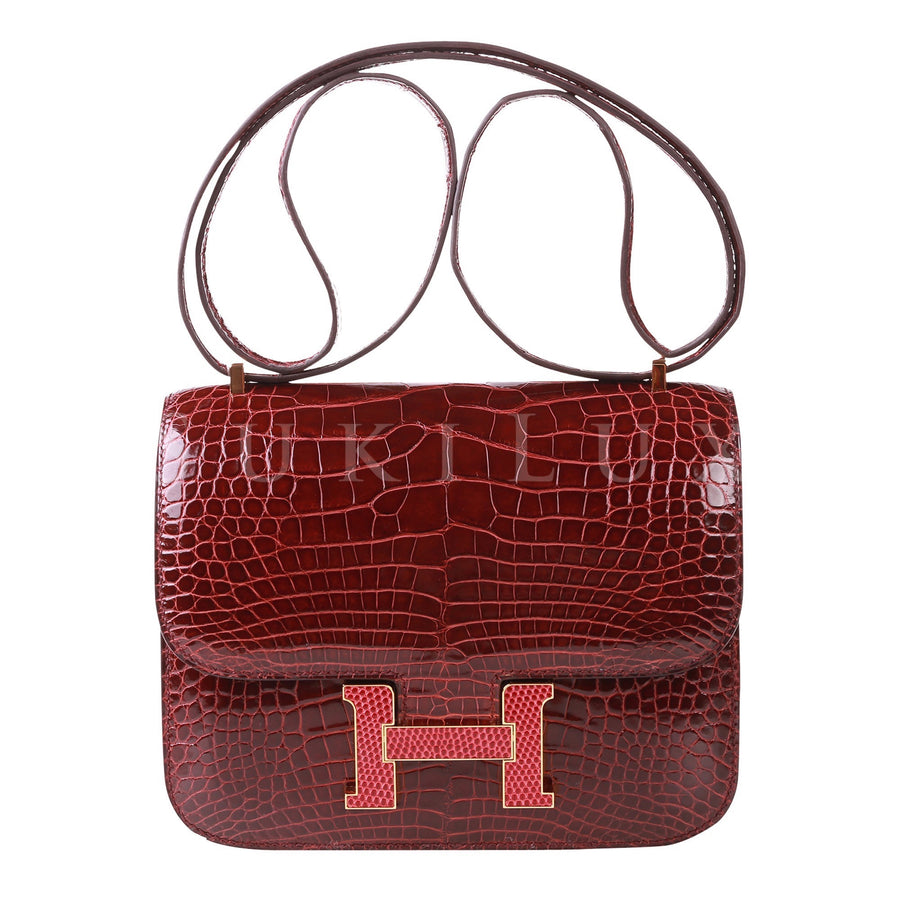 Hermès constance mini Red Goatskin ref.466241 - Joli Closet