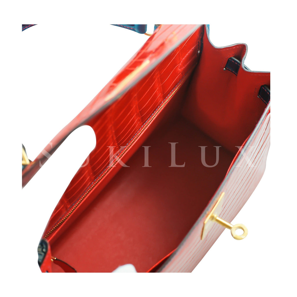 Hermès Kelly 25cm Sellier Crocodile Shiny Nilo 73 Bleu Saphir Gold Har –  SukiLux