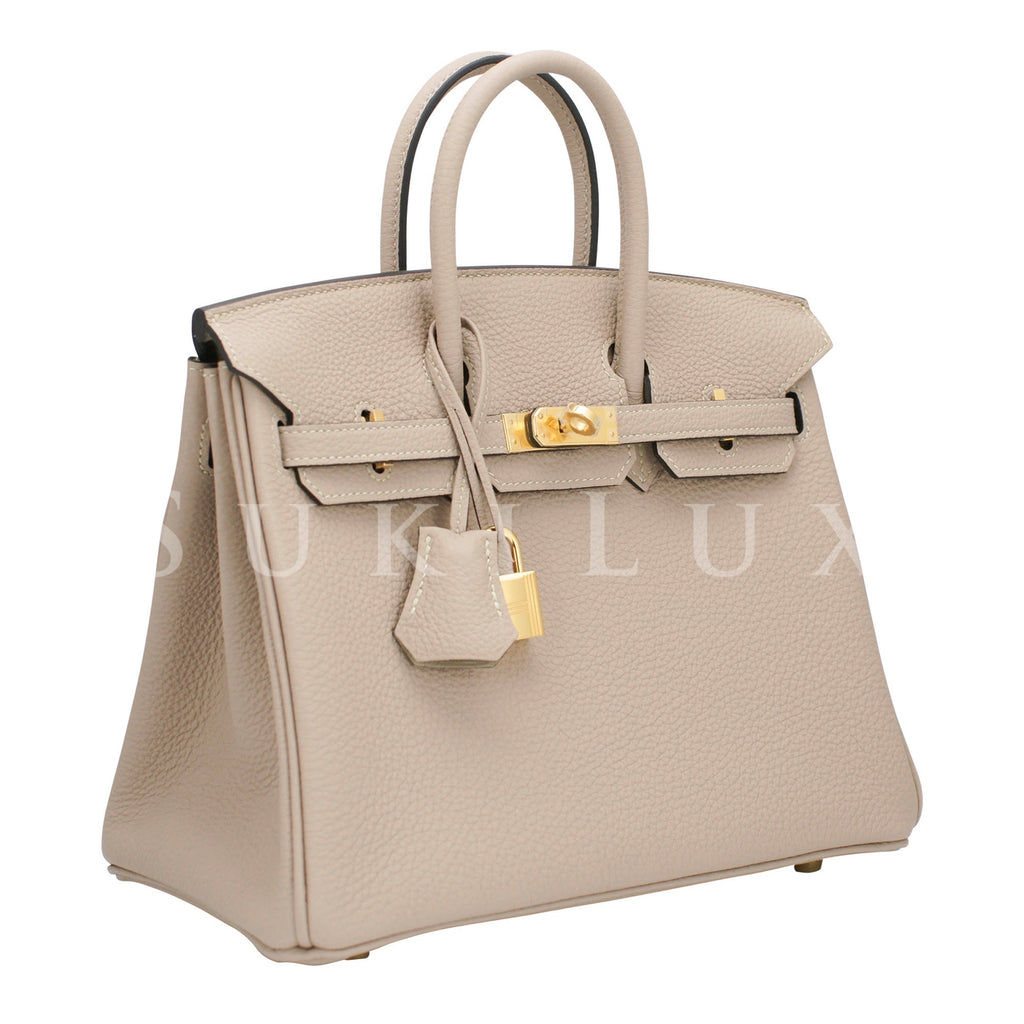 My Hermes Birkin 25 in Gris Tourterelle goes with everything. Dressing