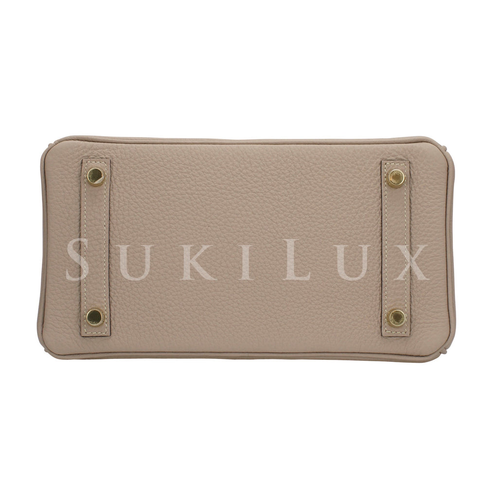 Hermès Birkin 25cm Veau Clemence 37 Gold Gold Hardware – SukiLux