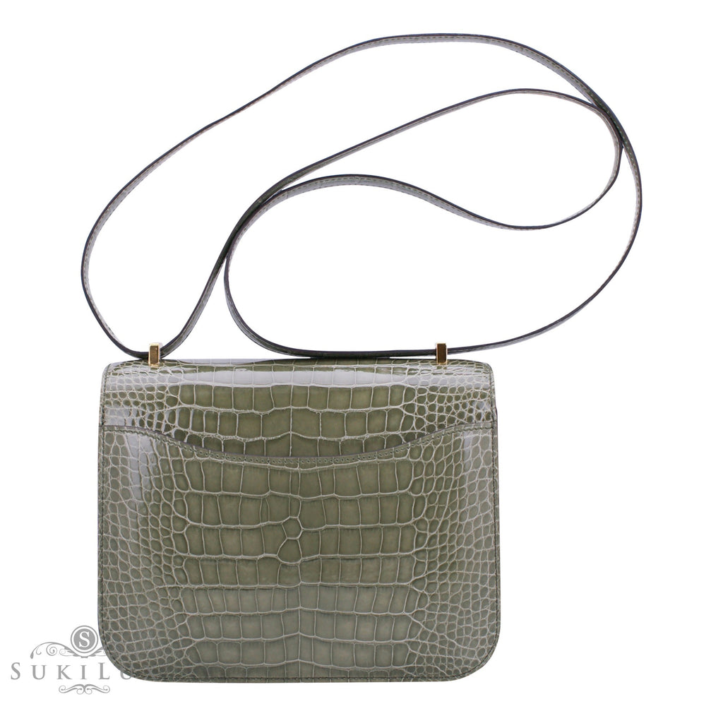 Hermes Constance 18 Miel Shiny Alligator Gold Hardware – Madison Avenue  Couture