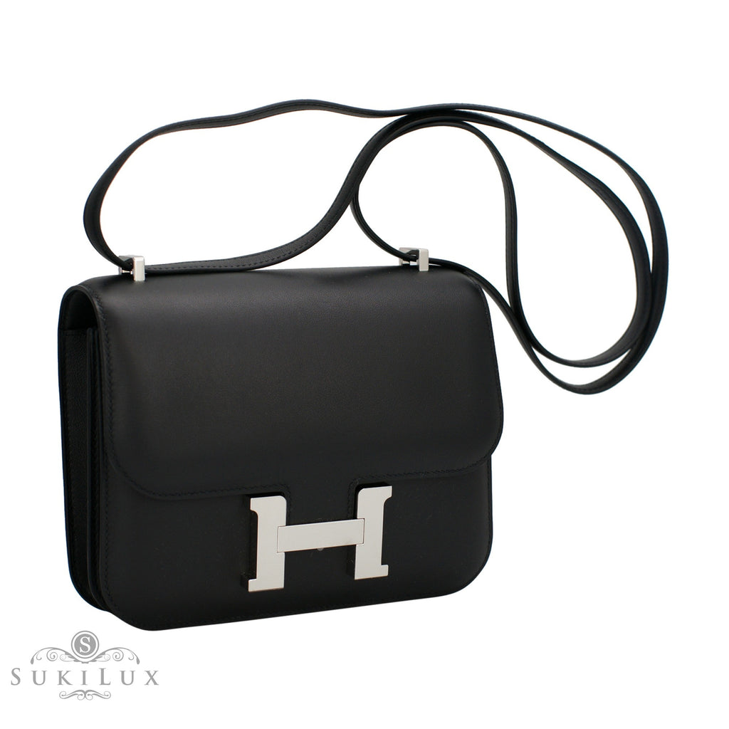 HERMES Constance 3 Mini Shoulder crossbody Bag U 056348CK Tadelact  Poussiere SHW