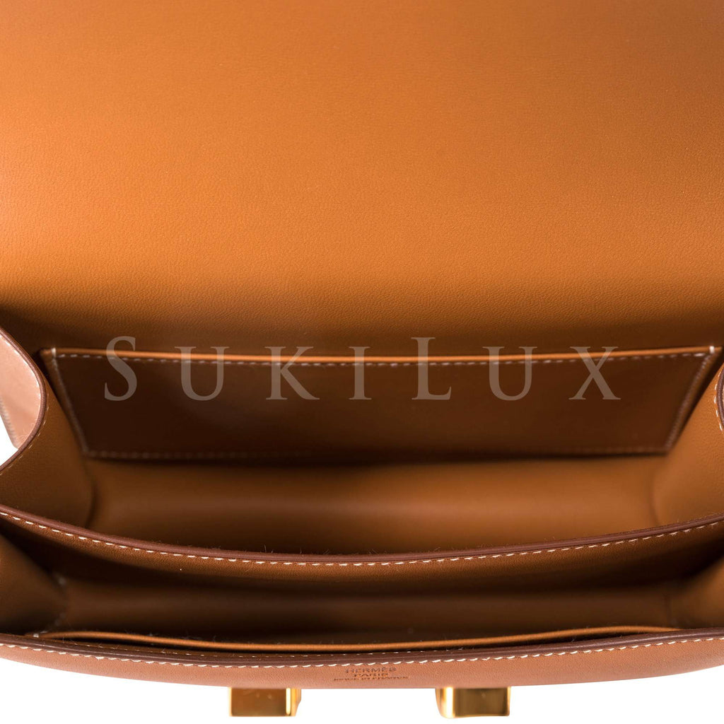 Hermès Constance III Mini 18cm Barenia 34 Fauve Gold Hardware – SukiLux