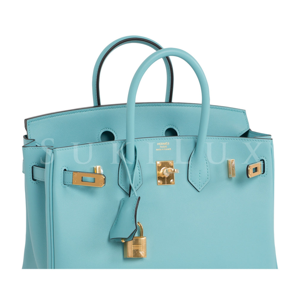 Hermes Birkin Blue Atoll Togo with Gold