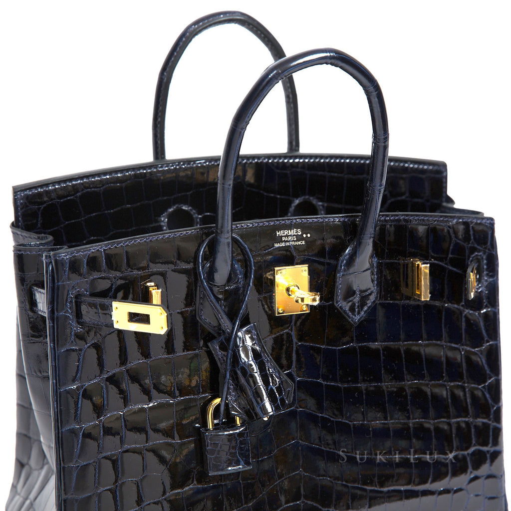 Hermès Cadena Bag Shiny Ebene Alligator - Rare