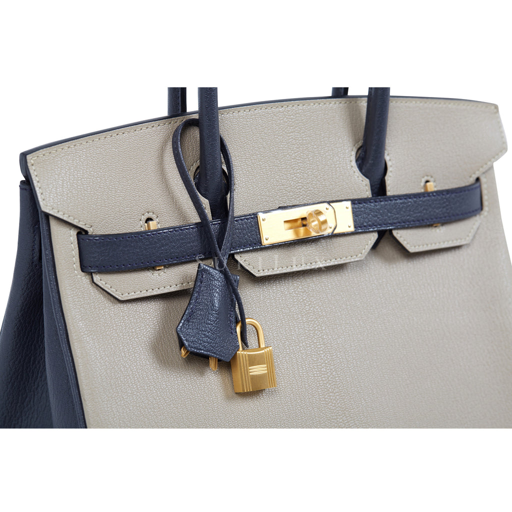Hermès 30cm Gold Chevre de Coromandel Leather HAC Birkin Bag with, Lot  #58309