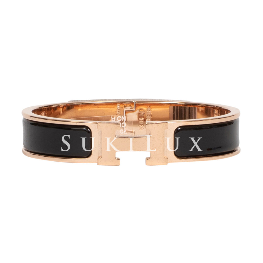 Hermes Clic H Bracelet In Pink And Rose Gold, GM – Found Fashion