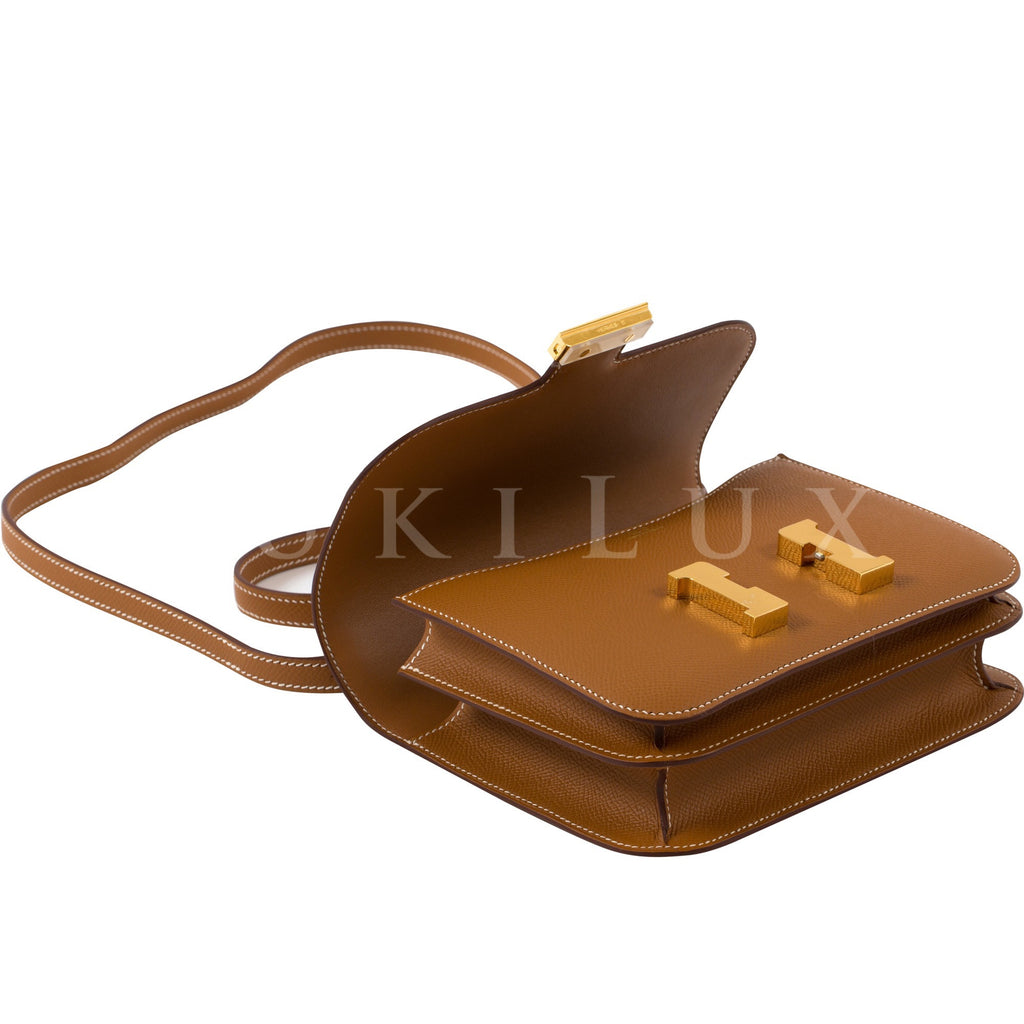 Hermès Constance III Mini 18cm Veau Epsom Gold 37 Gold Hardware – SukiLux