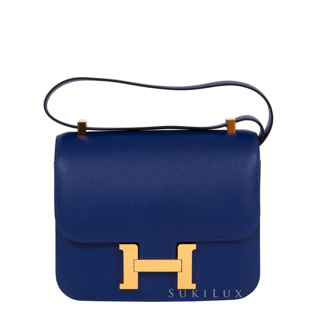 Hermes Constance Elan Epsom Bag in Rouge with Gold Hardware