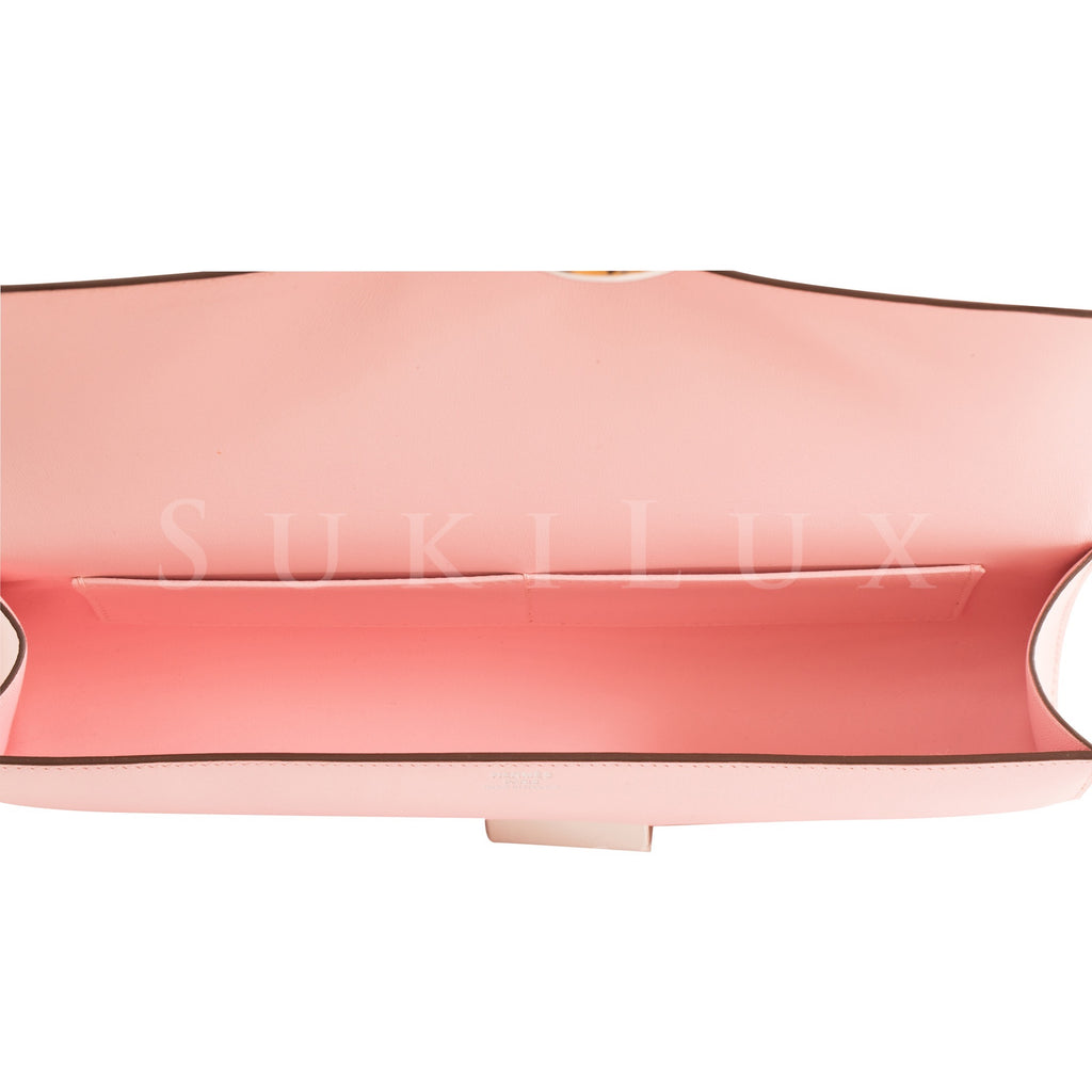 2015 Hermès Rose Sakura Tadelakt Leather Egee For Sale at 1stDibs