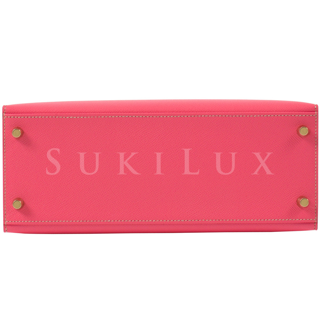 Hermès Kelly 28cm Sellier Veau Epsom 8W Rose Azalee Gold Hardware – SukiLux