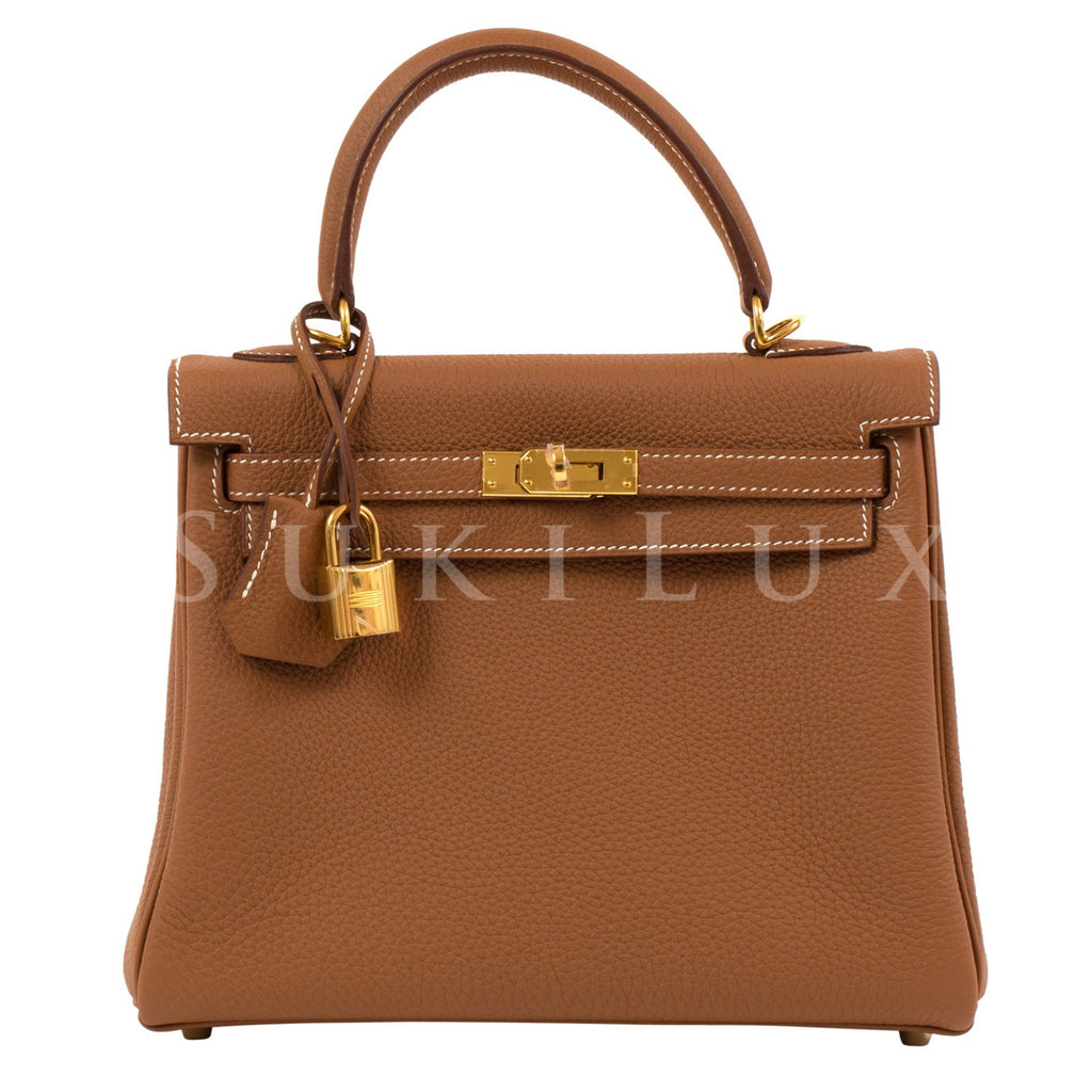 Hermes Orange Togo Leather Gold Hardware So Kelly 26 cm Bag Hermes
