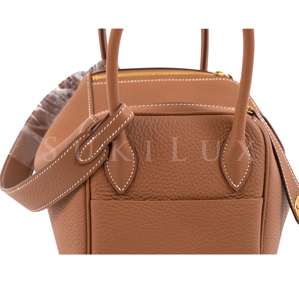 HERMES Lindy 26 Gold Clemence GHW - Timeless Luxuries