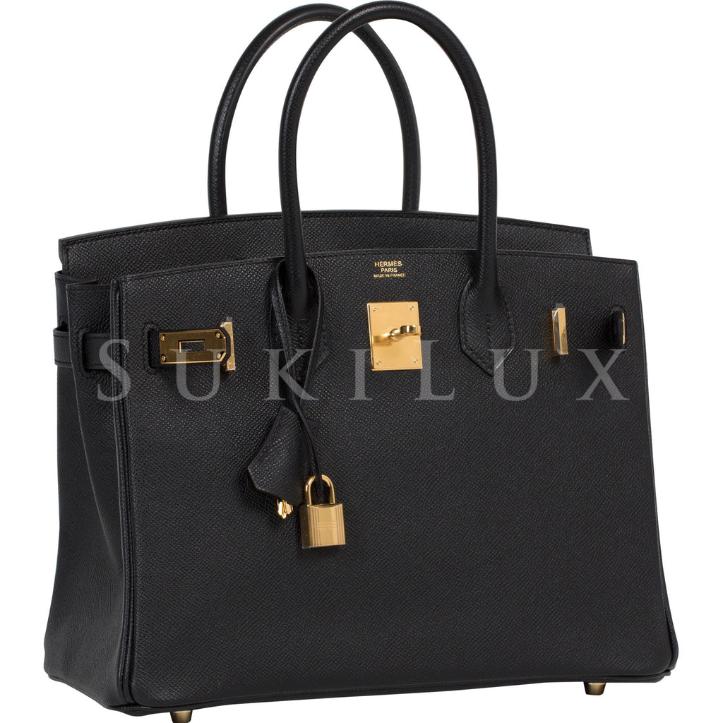 Hermes 35cm Gold Epsom Leather Birkin Bag with Gold Hardware