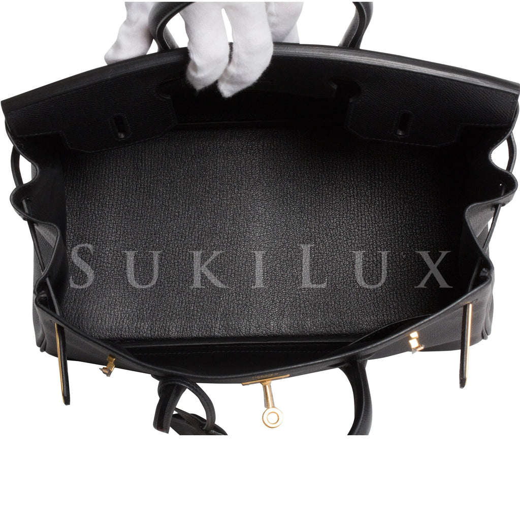 Hermès Birkin 30cm Veau Epsom M8 Gris Asphalte Gold Hardware – SukiLux