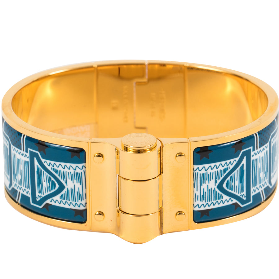 Hermès Clic Clac H Narrow Enamel Bracelet Jaune D'or Gold Hardware – SukiLux