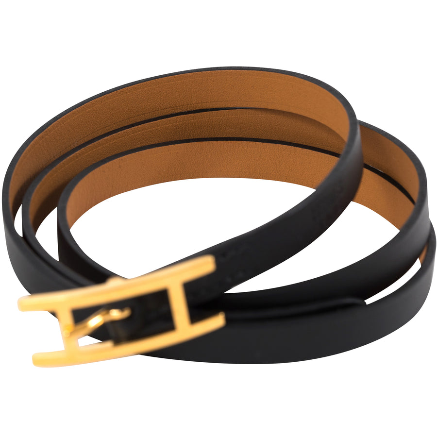The Black Duo Leather Bracelet, Bralux
