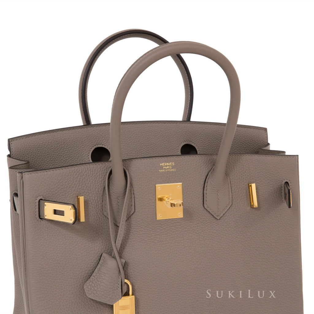 Hermès Birkin 30cm Veau Togo CC Gold 37 Leather Gold Hardware – SukiLux