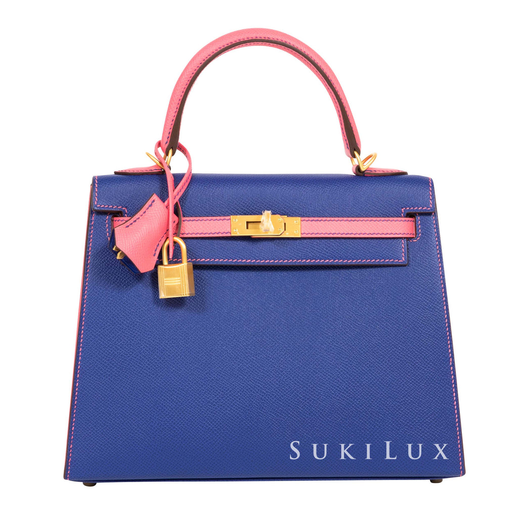 Hermès Birkin 25cm Veau Epsom 8W Rose Azalee/4Z Girs Mouette Bi-color –  SukiLux