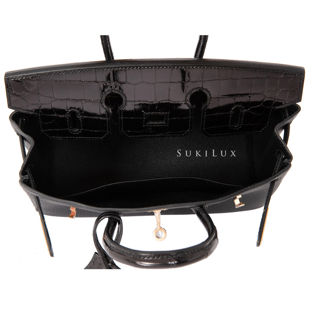 Hermès Birkin 25cm Touch Limited Edition Crocodile Niloticus Lisse Nio –  SukiLux