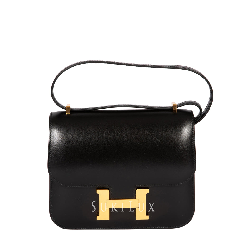Hermes Constance 3 Chevre Moutard Shoulder Bag