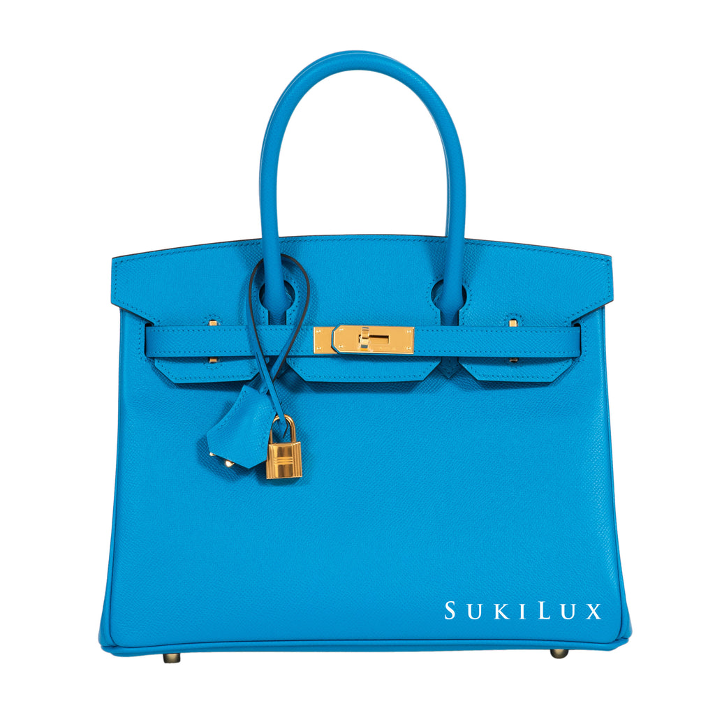 Hermès Birkin 30 Bleu Electrique - Designer WishBags